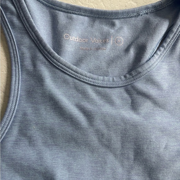 Outdoor Voices Athena Crop Top Lilac Blue Color Size Medium - Picture 3 of 4